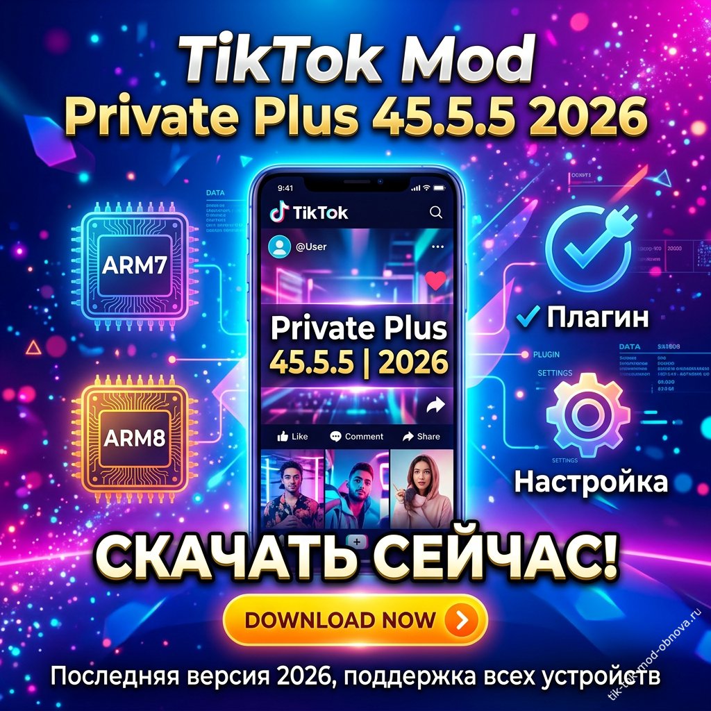 Скачать Тик-Ток Мод Private Plus 45.5.5 (2026) —  красная версия бесплатно!