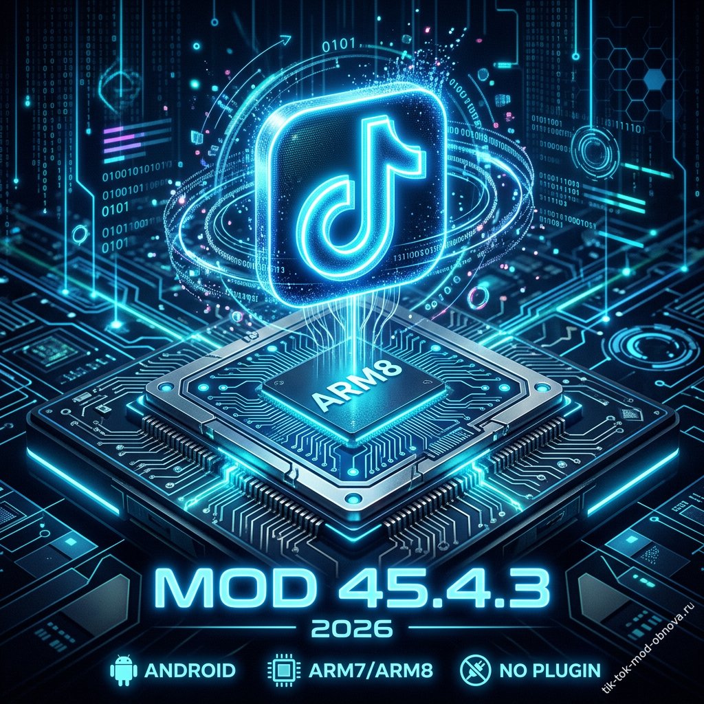 TikTok Mod 45.4.3 —  Синяя 🟦 версия без плагина для ARM7 и ARM8
