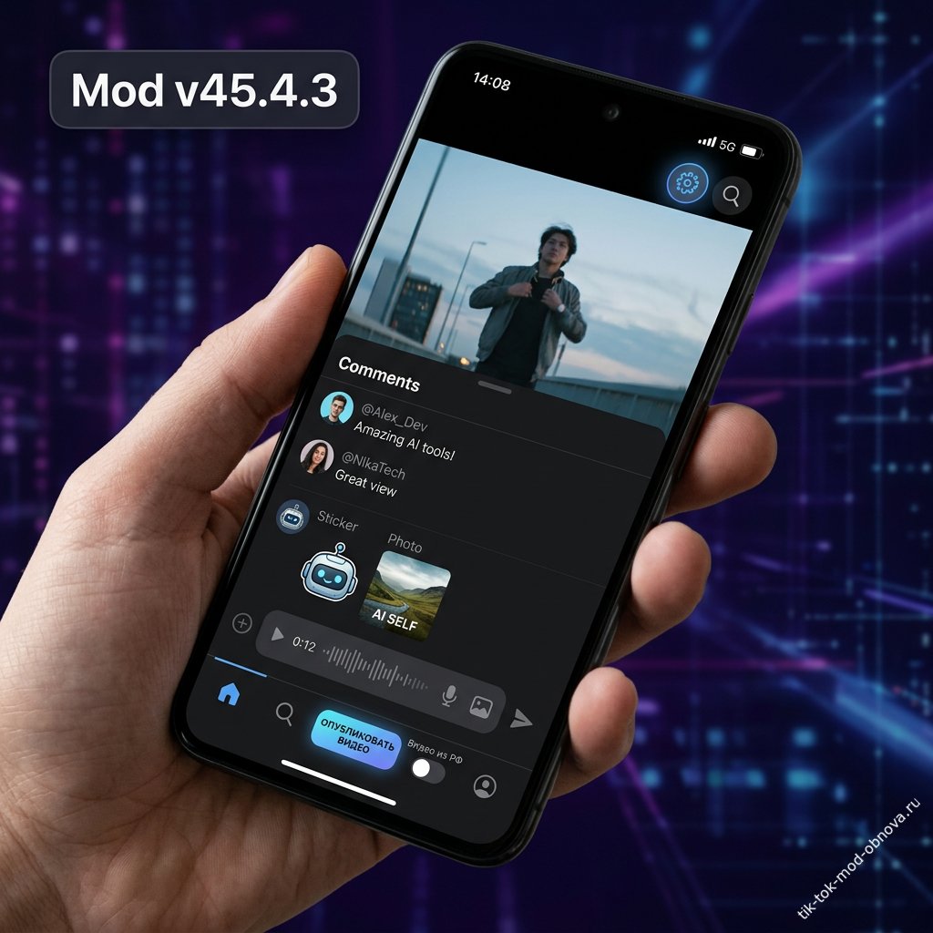 Мод TikTok 45.4.3: ПРЕМИУМ-доступ, серийчик, поддержка arm7/arm8