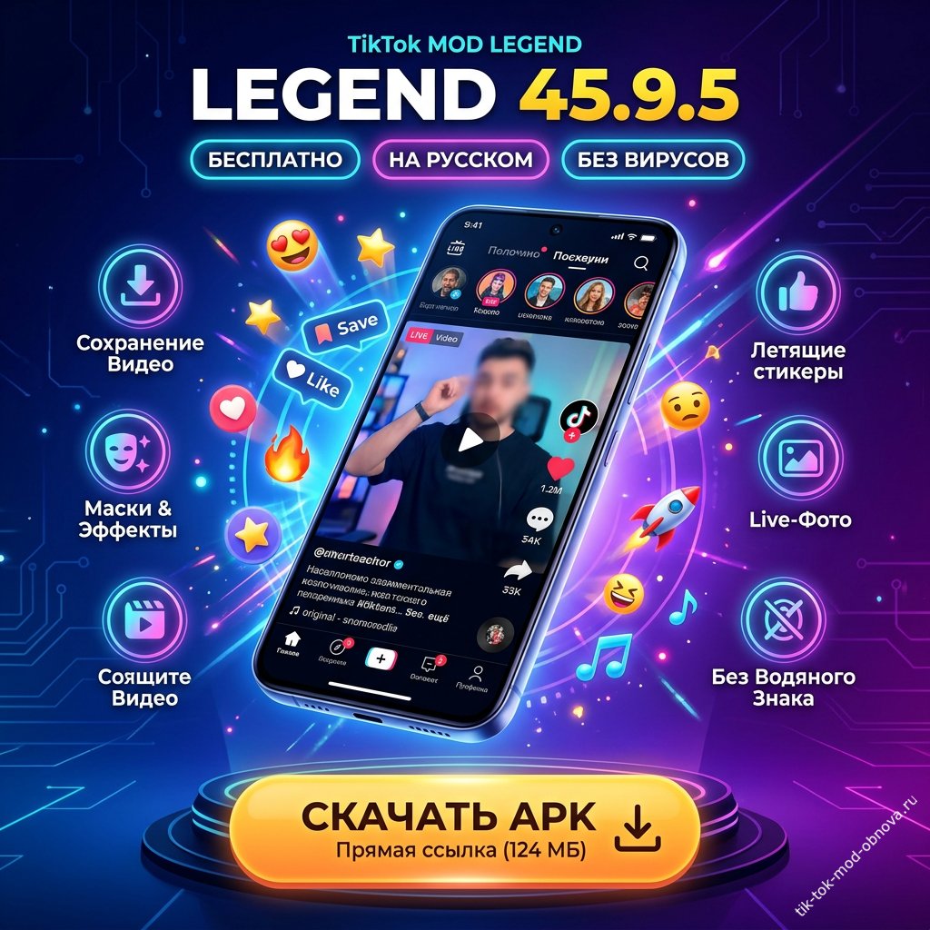 Новая версия Тик Ток Мода 2026 — Tik Tok MOD LEGEND 45.9.5